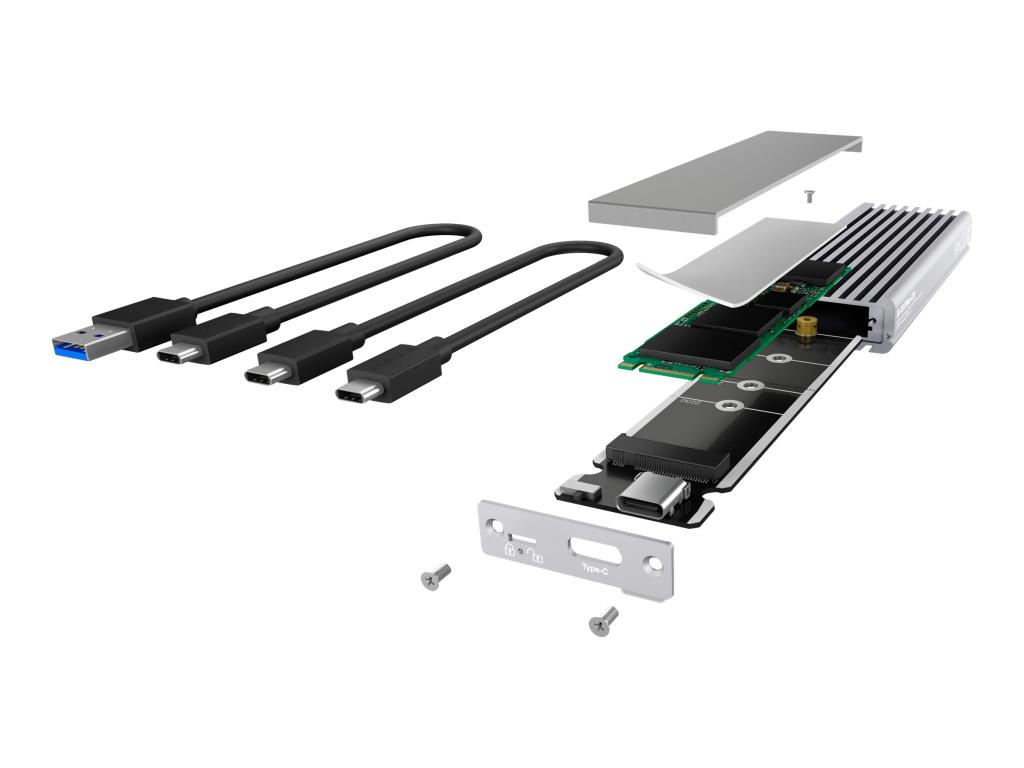 Image ICY BOX IB-1817Ma-C31 M.2 PCIe SSD Aluminiumgehäuse, USB 3.1 Type-C, M-Key Sock