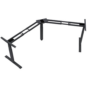 Image LMG elektrisch höhenverstellbares Schreibtischgestell schwarz ohne Tischplatte, T-Fuß-Gestell schwarz 130,0 - 160,0 x 53,0/70,0 cm
