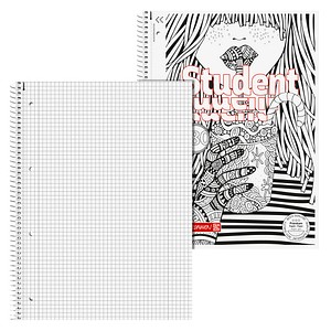 Image BRUNNEN Collegeblock ZENart Lineatur 28 kariert DIN A4 Innen- und Außenrand