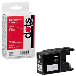 Image dots schwarz Tintenpatrone ersetzt brother LC-1280XLBK