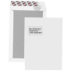 Image dots Papprückwandtaschen DIN C4 mit Fenster weiß 50 St.