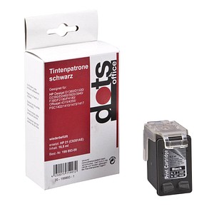 Image dots schwarz Tintenpatrone ersetzt HP 21XL (C9351A)
