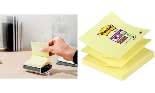 Image Post-it Super Sticky Z-Notes, 76 x 127 mm, kanariengelb