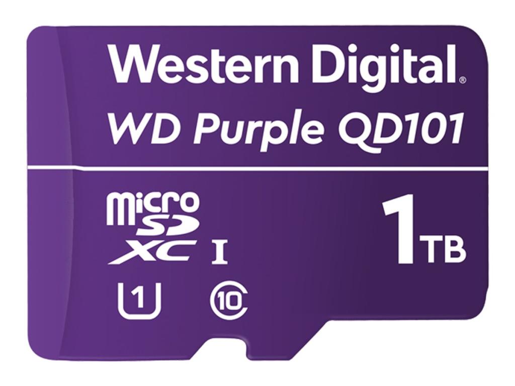 Image WESTERN DIGITAL WD Purple 1TB Surveillance microSD XC Class - 10 UHS 1