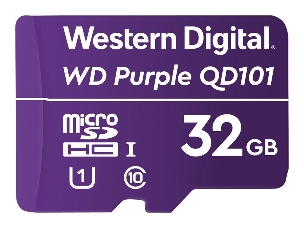 Image WESTERN DIGITAL WD Purple 32GB Surveillance microSD HC - Class 10 UHS 1