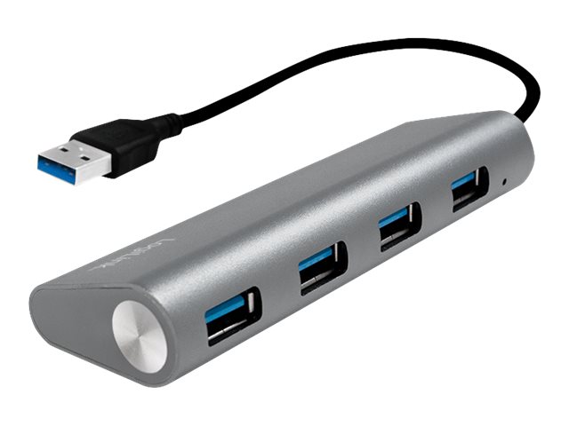 Image LOGILINK USB 3.0 HUB 4-port, Aluminium grau