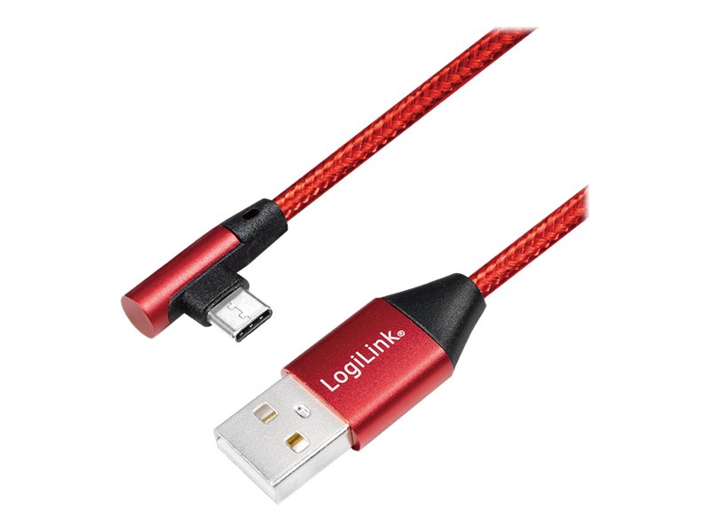 Image LOGILINK USB-Stecker USB 2.0 zu USB-C (90° gewinkelt) 1,0m