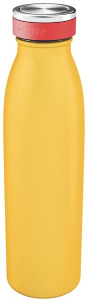 Image Trinkflasche Cosy, Edelstahl, 500 ml, gelb, hält für Stunden kalt oder warm