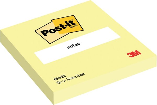 Image Post-it® Haftnotizen Standard 654 gelb 12 Blöcke