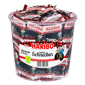 Image HARIBO Lakritz Schnecken Minibeutel Lakritz 100 St.