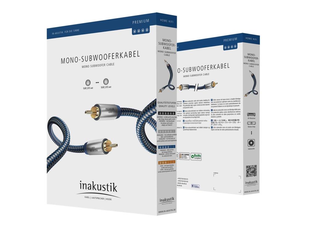 Image IN-AKUSTIK Cinch Audio Anschlusskabel [1x Cinch-Stecker - 1x Cinch-Stecker] 2 m