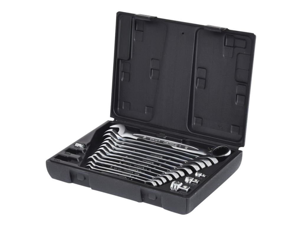 Image KS TOOLS GEARplus Ratschenringmaulschlüssel-Satz, umschaltbar,16-tlg. (503.4666)