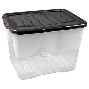 Image cep Curve Aufbewahrungsbox 24,0 l transparent, schwarz 30,0 x 40,0 x 28,0 cm