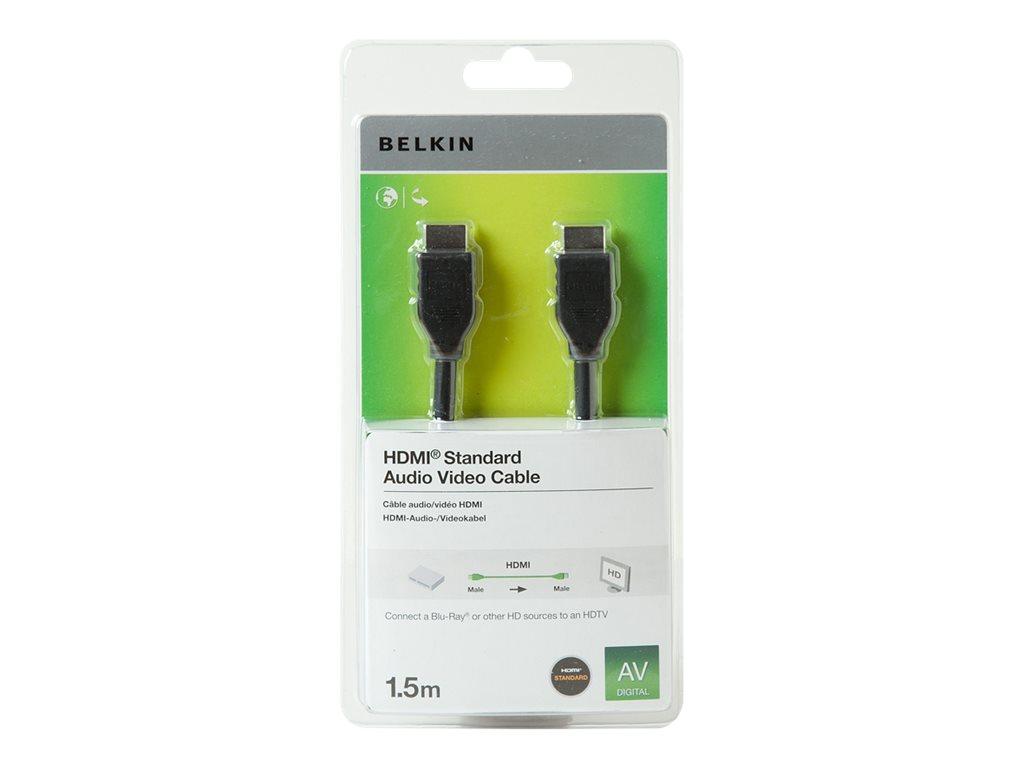 Image BELKIN HDMI Anschlusskabel [1x HDMI-Stecker - 1x HDMI-Stecker] 1.5 m Schwarz