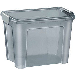 Image CEP Aufbewahrungsbox SHADOW, 18 Liter, transparent rauchgrau