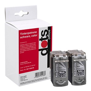 Image 2 dots schwarz, color Tintenpatronen ersetzen Canon PG-40/CL-41