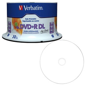 Image 50 Verbatim DVD+R 8,5 GB Double Layer, bedruckbar