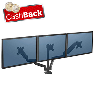Image AKTION: Fellowes Monitor-Halterung Platinum Series schwarz, Tischklemme, Tischbohrung mit CashBack