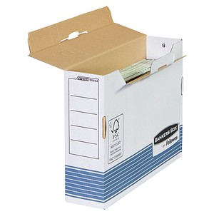 Image 10 Bankers Box Archivboxen Bankers Box weiß/blau 8,0 x 26,5 x 32,7 cm