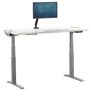Image Fellowes Levado höhenverstellbarer Schreibtisch weiß rechteckig 180,0 x 80,0 cm