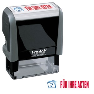 Image trodat Textstempel ""Für Ihre Akten"" printy 4912 office selbstfärbend blau, rot