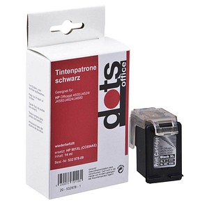 Image dots schwarz Tintenpatrone ersetzt HP 901XL (CC654AE)