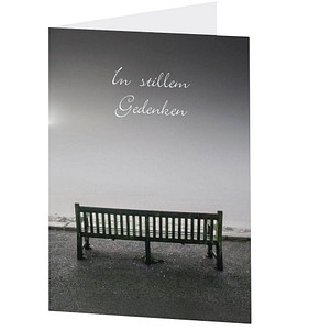 Image LUMA Trauerkarte Parkbank DIN B6