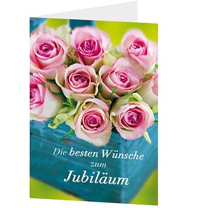 Image LUMA Jubiläumskarte Rosenstrauß DIN B6