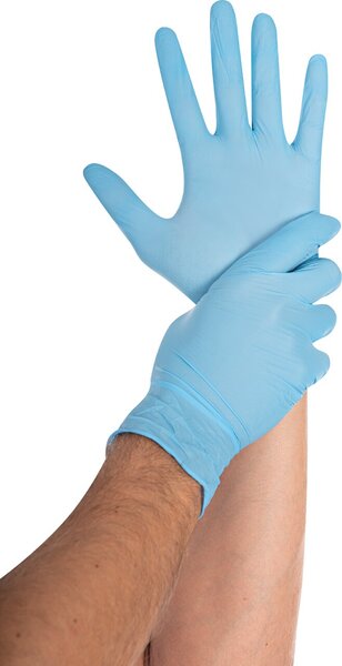 Image HYGONORM Nitril-Handschuh "SAFE LIGHT", XXL, blau, puderfrei