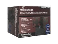Image MEDIARANGE Retail pack 4er CD-Jewelcase, black tray 10 pieces(Mindestabn. VPE=1
