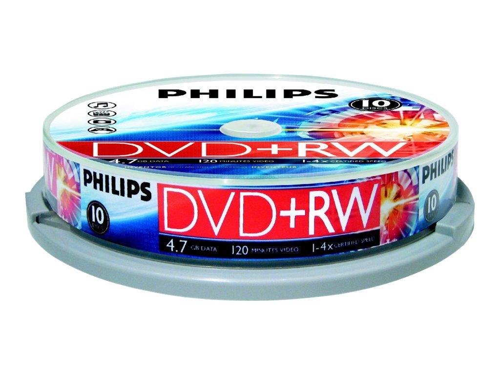 Image PHILIPS DVD+RW 4.7GB 10er Spindel