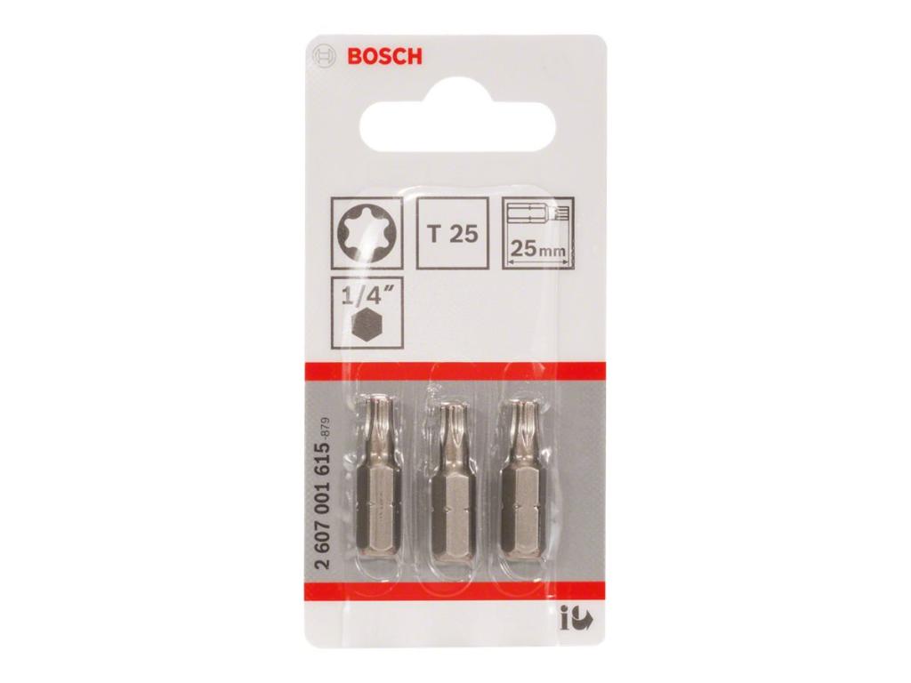 Image BOSCH Torx-Bit T 25 extra hart C 6.3 3 St. (2607001615)