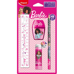 Image Maped Schreibset Barbie, 4-teilig, auf Blisterkarte