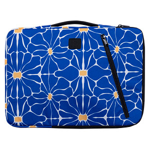 Image Exacompta Laptophülle Flower Kunstfaser blau bis 40,6 cm (16 Zoll)