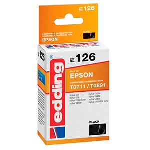 Image edding EDD-126  schwarz Druckerpatrone kompatibel zu EPSON T0711/T0891