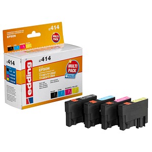 Image edding EDD-414  schwarz, cyan, magenta, gelb Druckerpatronen kompatibel zu EPSON T1285M, 4er-Set