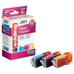 Image edding EDD-301  cyan, magenta, gelb Druckerpatronen kompatibel zu Canon CLI-526 C/M/Y, 3er-Set