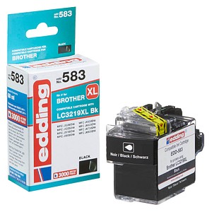 Image edding EDD-583  schwarz Druckerpatrone kompatibel zu brother LC-3219XLBK
