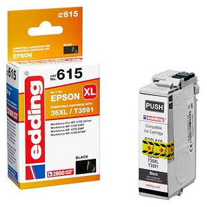 Image edding EDD-615  schwarz Druckerpatrone kompatibel zu EPSON 35XL / T3591XL
