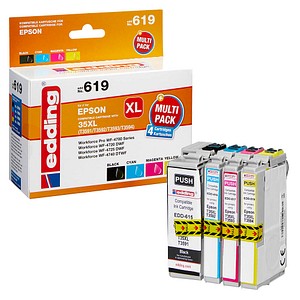 Image edding EDD-619  schwarz, cyan, magenta, gelb Druckerpatronen kompatibel zu EPSON 35XL / T3596XL, 4er-Set
