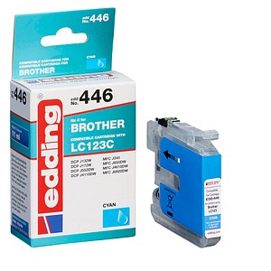 Image edding EDD-446  cyan Druckerpatrone kompatibel zu brother LC-123C