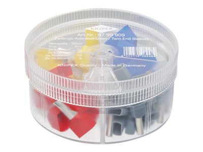Image KNIPEX 97 99 909 Aderendhülsen-Sortiment Vollisoliert Grau, Rot, Blau, Gelb 45 