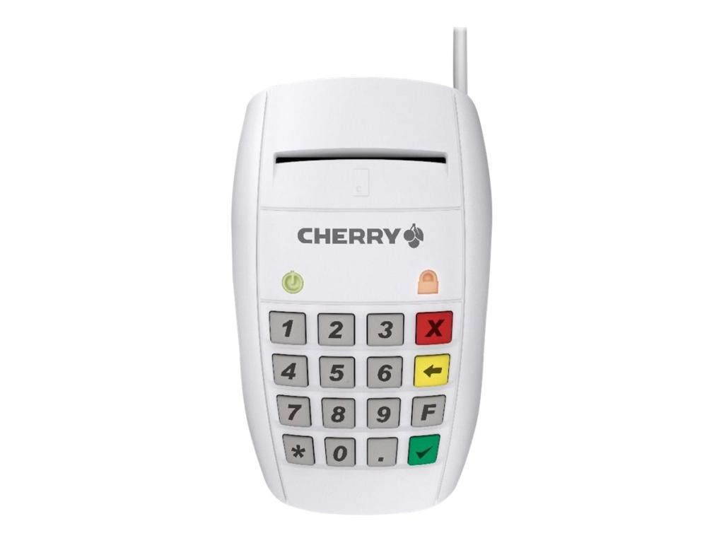 Image CHERRY ST-2100 Contact Smart Card Terminal weiß USB Chipkartenleser