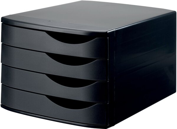 Image Schubladenbox Re-Solution matt schwarz 4 Schübe geschlossen