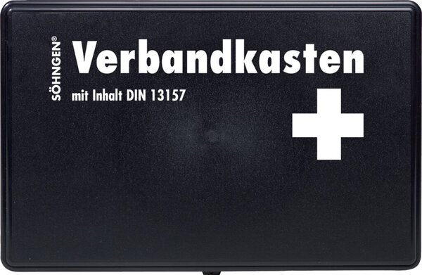Image Verbandkasten KIEL KU schwarz mit Füllung Standard DIN 13157