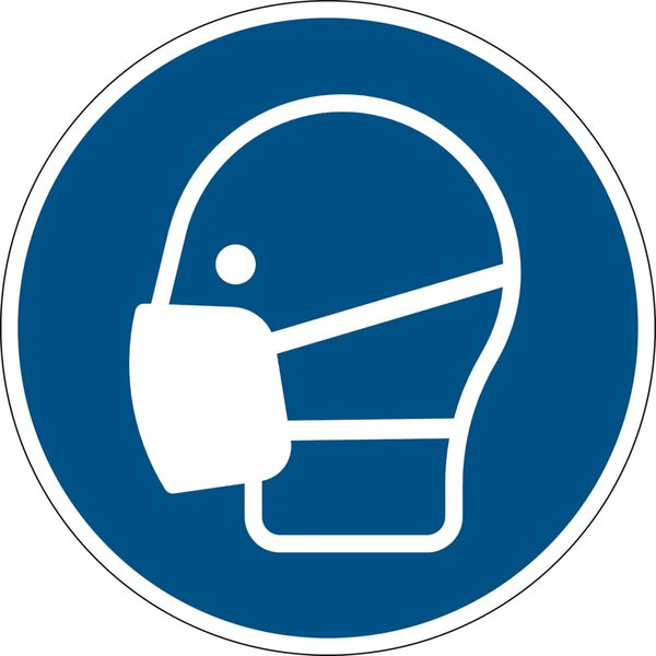 Image Aufkleber Maske benutzen Ø 430 mm, ablösbar,für Fußböden im Innenbereich