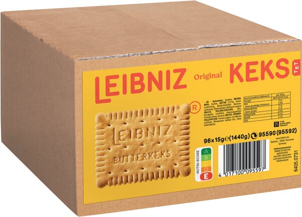 Image Leibniz Butterkeks, Dessertpackung 96 x 3er Packung, 1440 g,