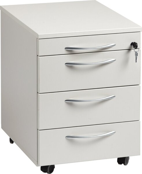 Image Rollcontainer mit Metallschüben Farbe Lichtgrau