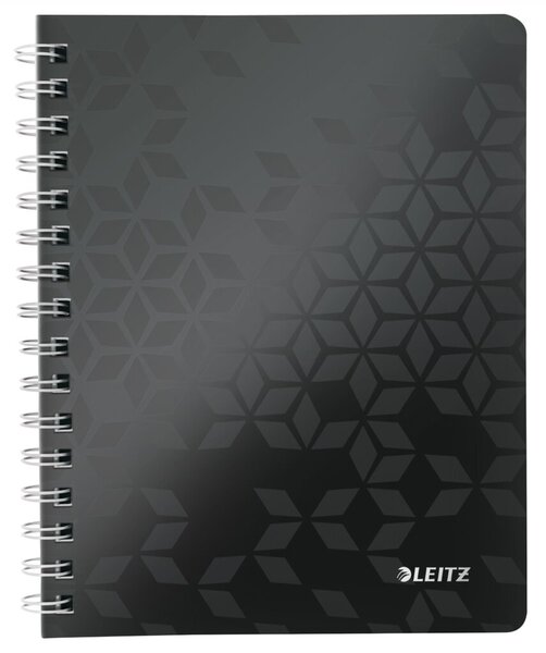 Image Collegeblock WOW A5, PP-Einband liniert, schwarz, spiralgebunden