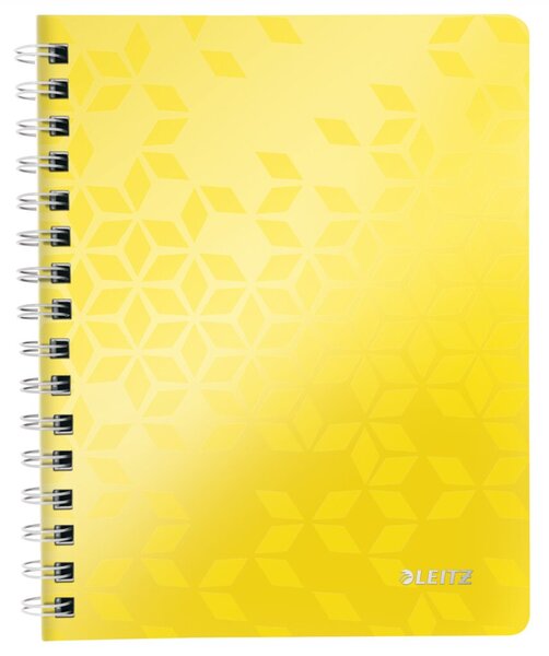 Image Collegeblock WOW A5, PP-Einband liniert, gelb, spiralgebunden